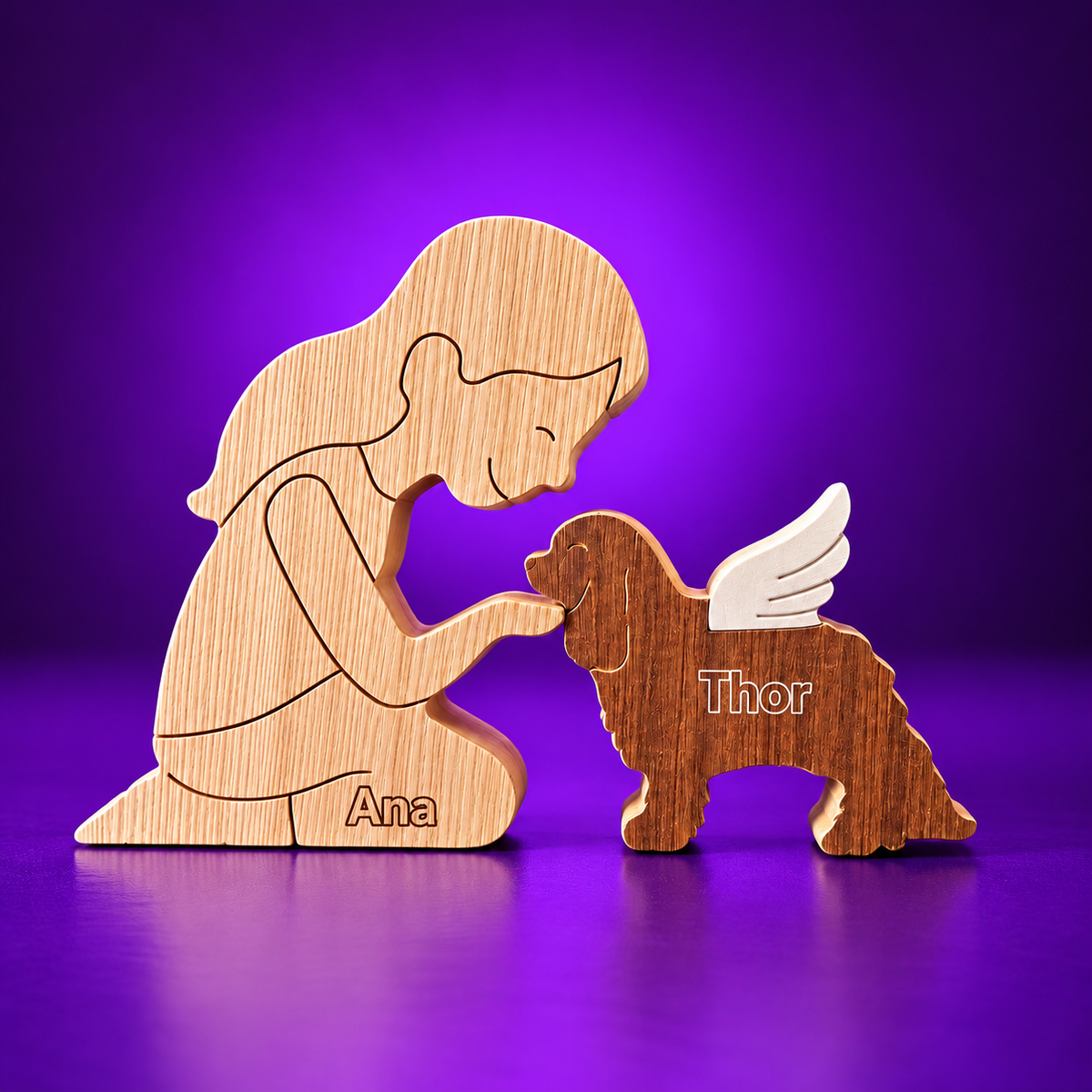 Escultura em Madeira Cavalier King Charles Spaniel