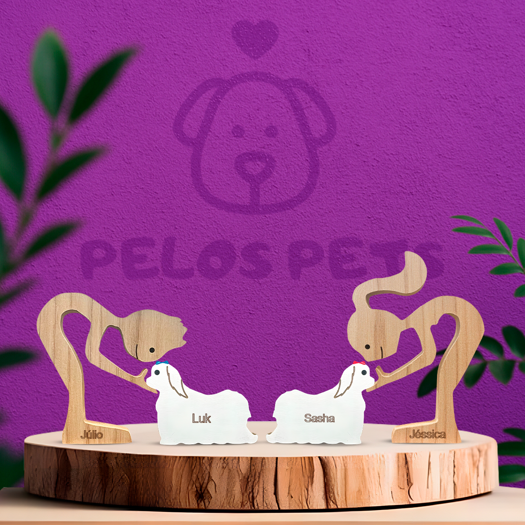 Escultura em Madeira Lhasa Apso