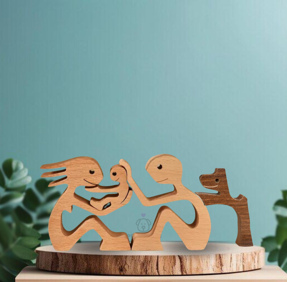 Escultura em Família e Pet