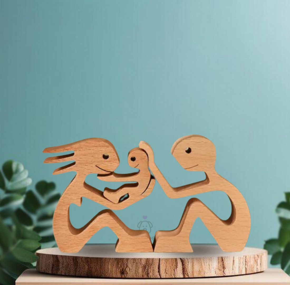 Escultura em Família e Pet