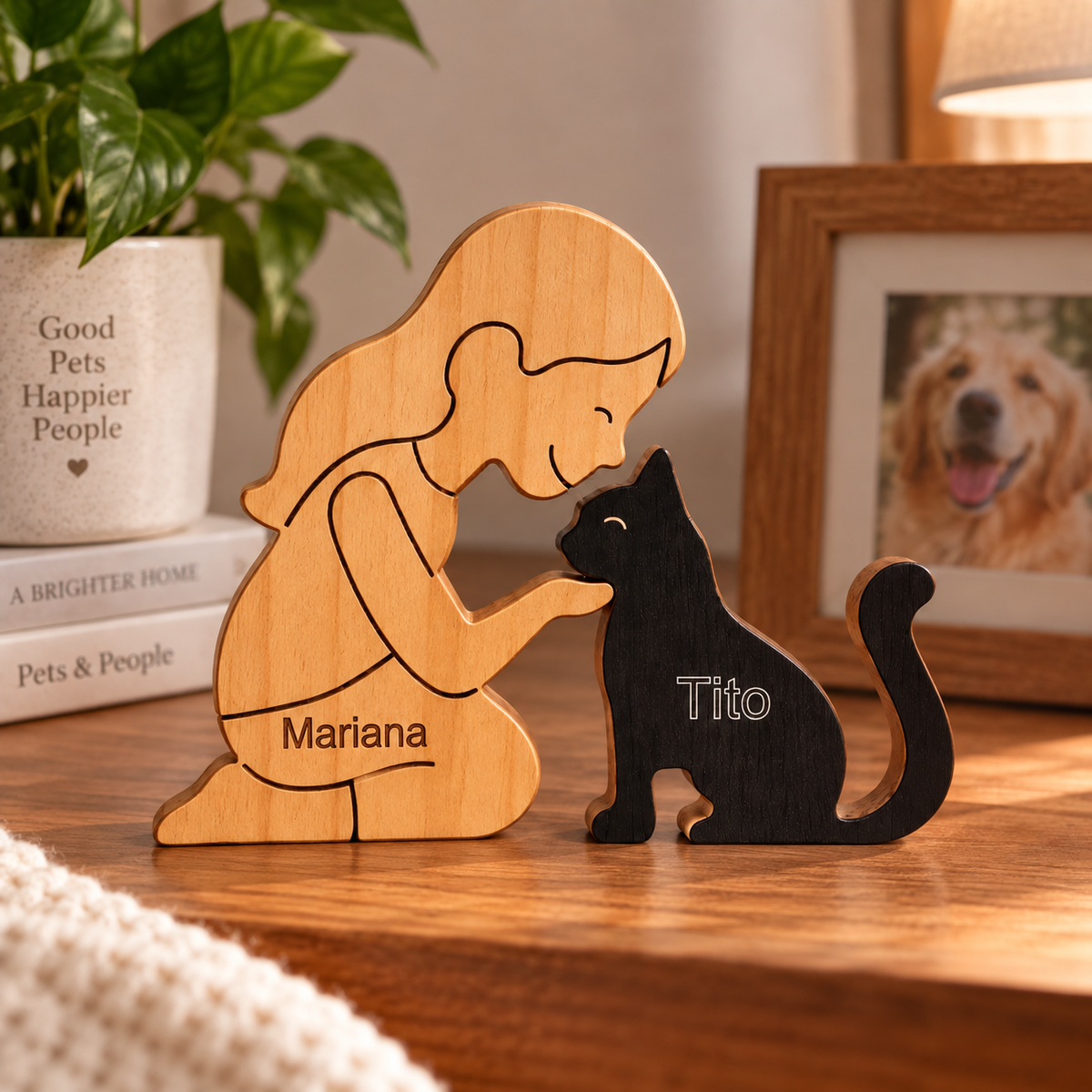 Shih Tzu Wood Sculpture
