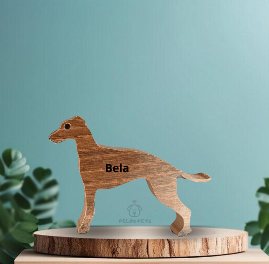 Escultura em Madeira Galgo Italiano