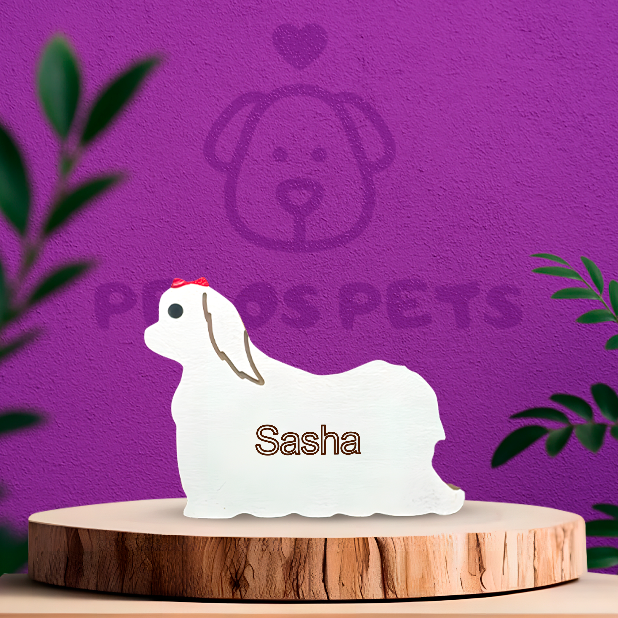 Escultura em Madeira Lhasa Apso