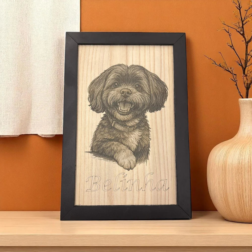 Kit Escultura Abraço Eterno + Chaveiro + Quadro Personalizado