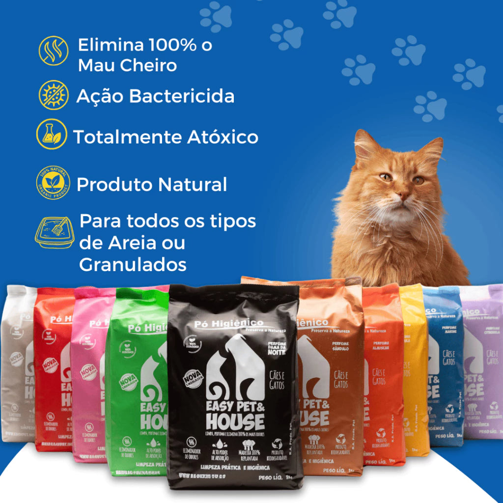 Pelos Pets PureClean™ Pó Higiênico Neutralizador de Odores para Cães e Gatos