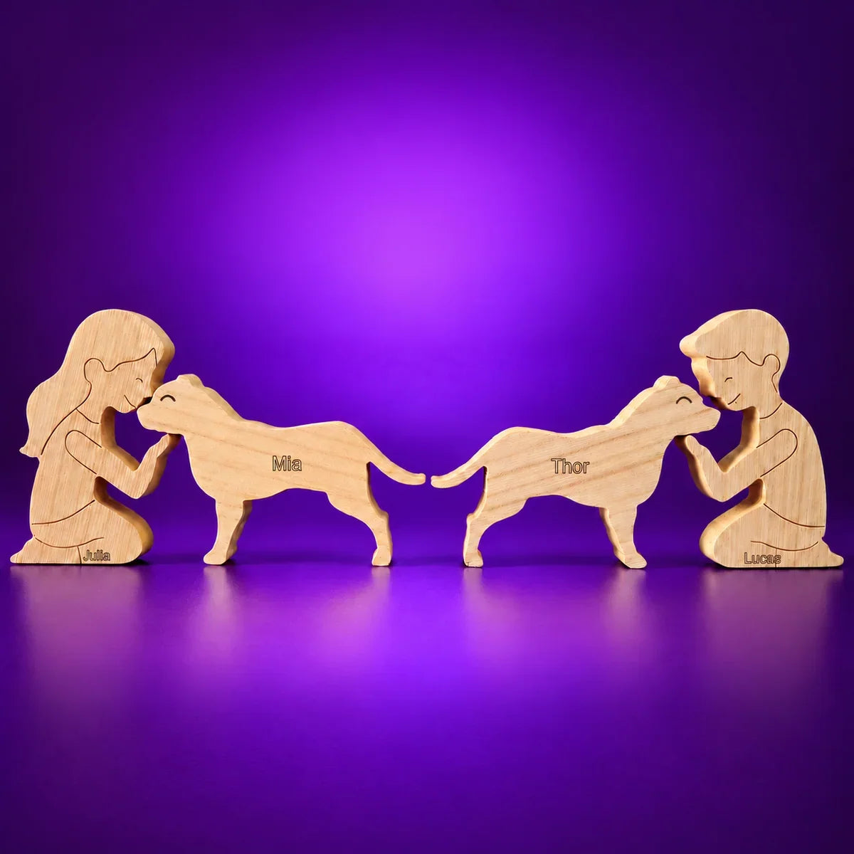 Escultura em madeira Pitbull