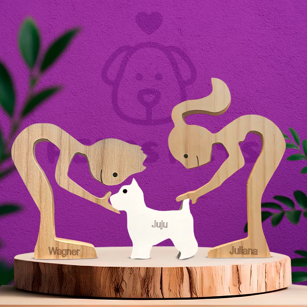 Escultura em Madeira West highland white terrier