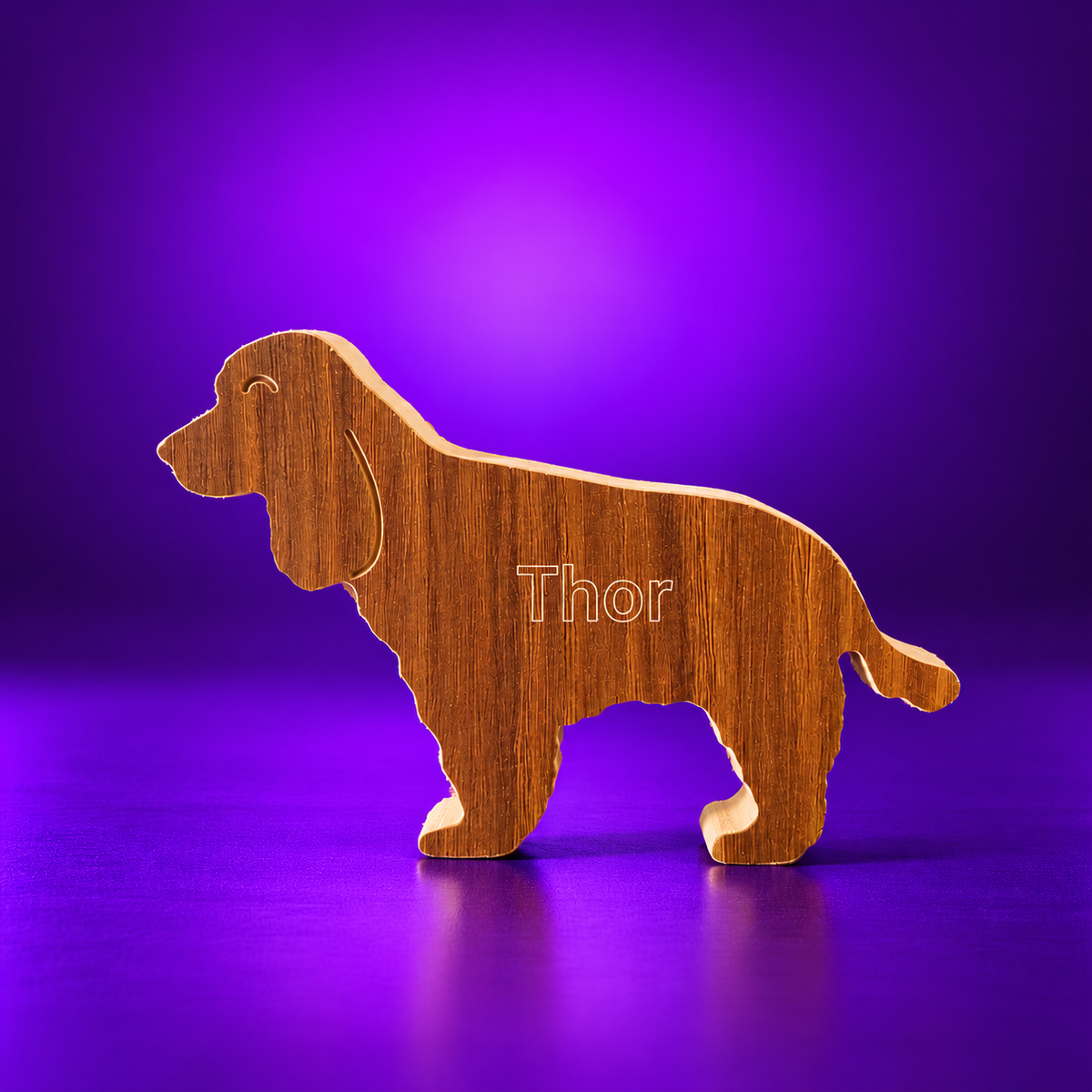 Escultura em Madeira Cocker Spaniel