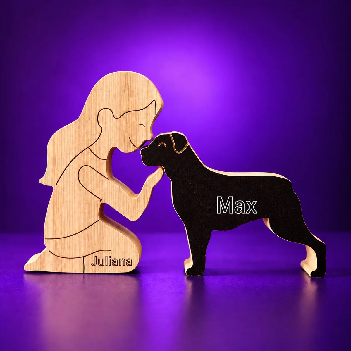 Escultura em Madeira Rottweiler