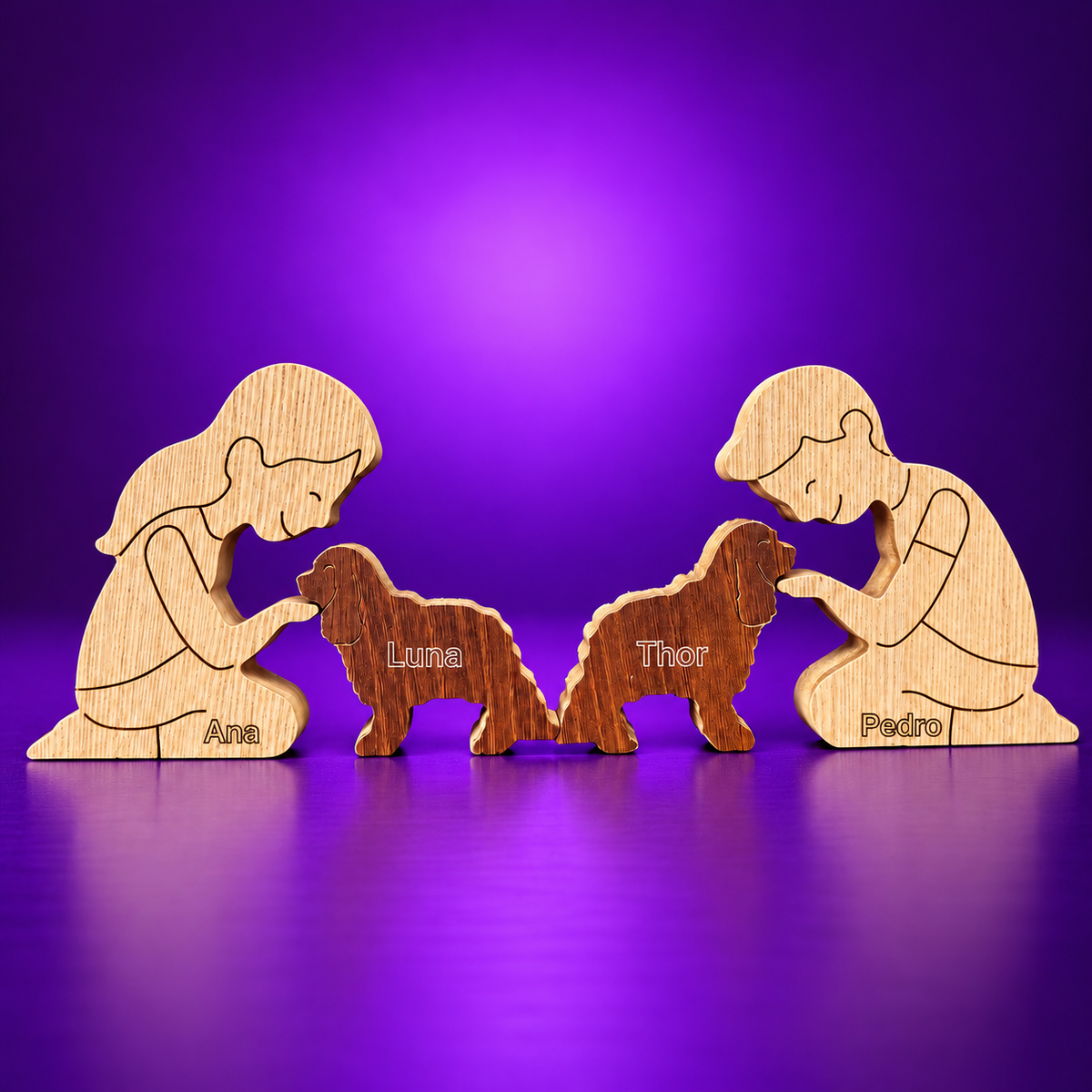 Escultura em Madeira Cavalier King Charles Spaniel