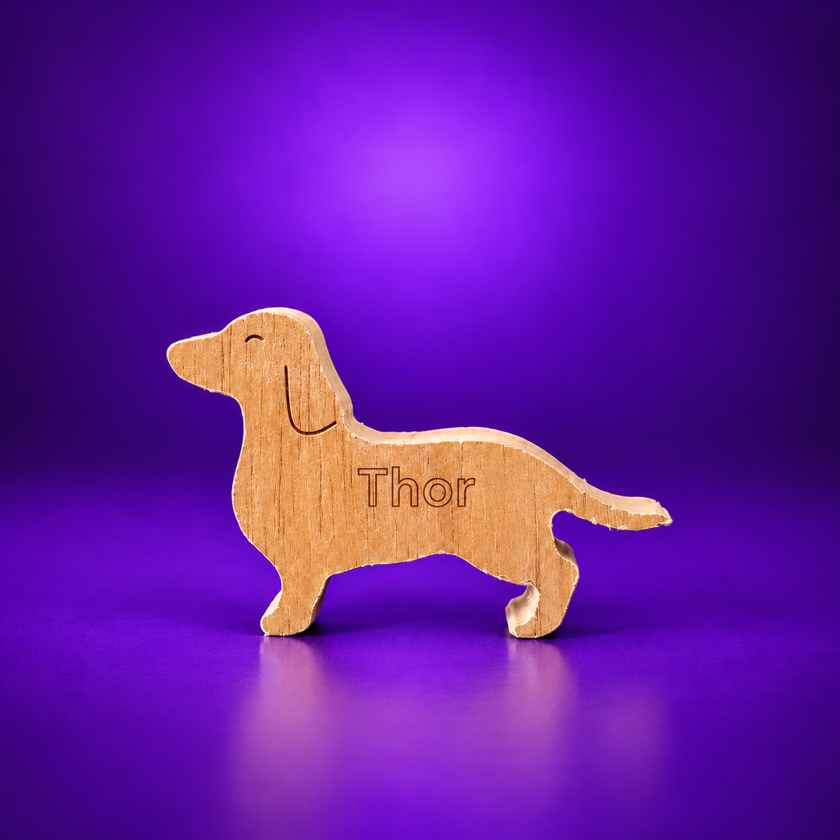 Escultura em Madeira Salsicha (Dachshund)