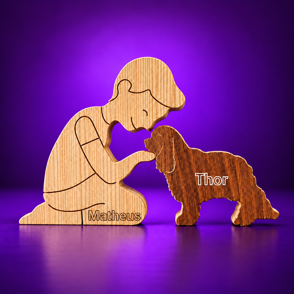 Escultura em Madeira Cavalier King Charles Spaniel