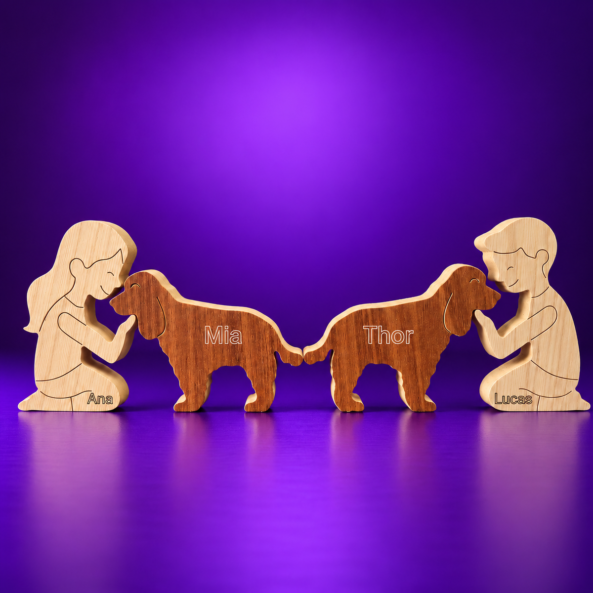 Escultura em Madeira Cocker Spaniel