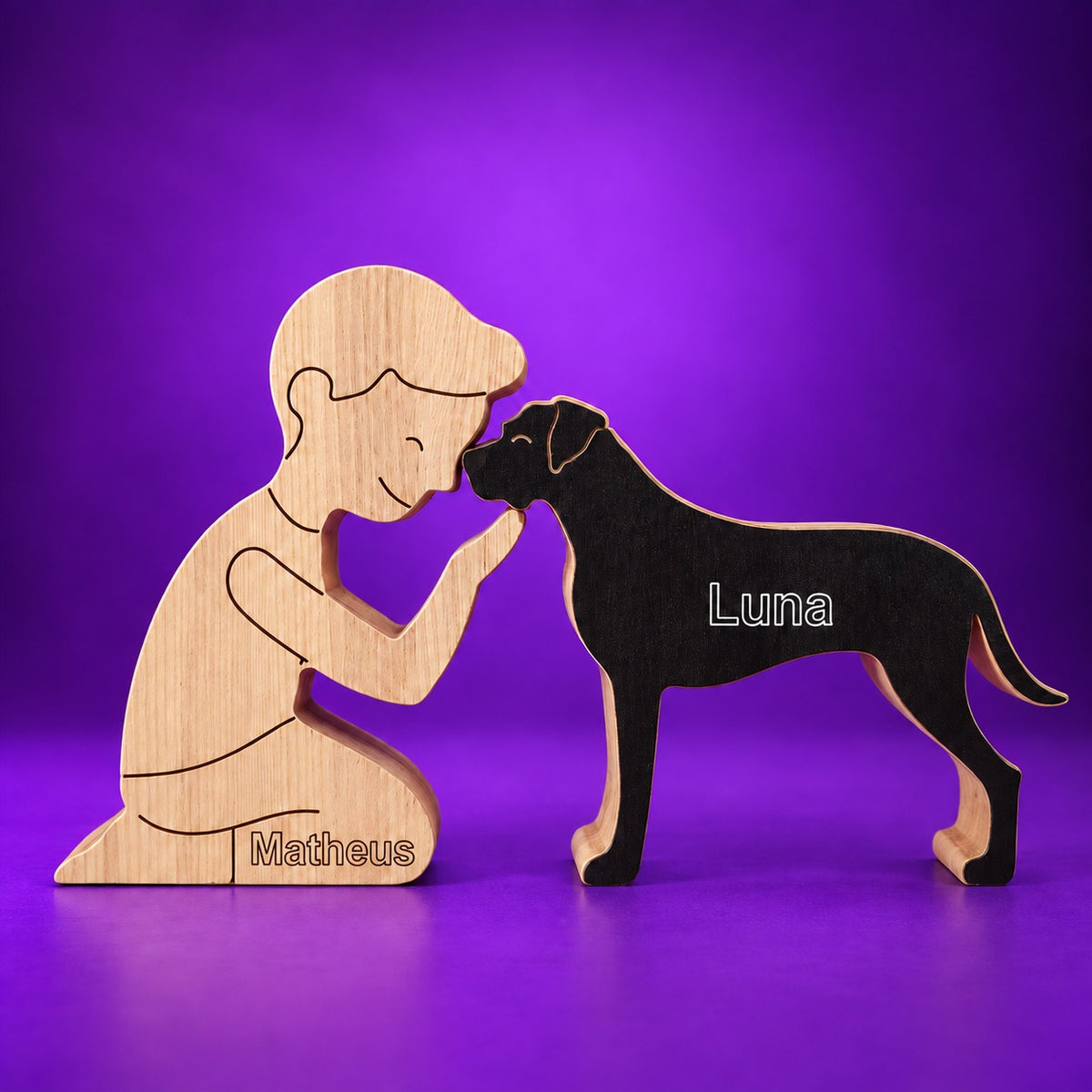 Escultura em Madeira Dogue Alemão/Cane corso