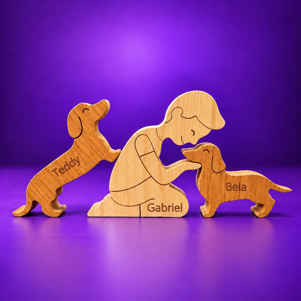 Escultura em Madeira Salsicha (Dachshund)