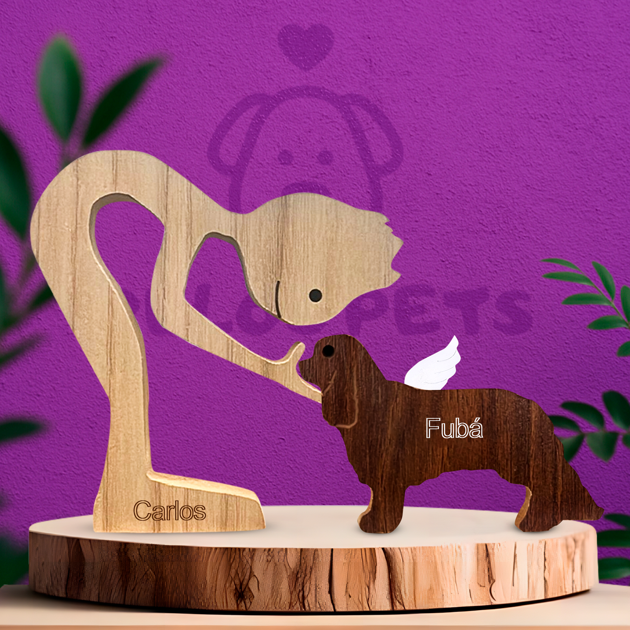 Escultura em Madeira Cavalier King Charles Spaniel