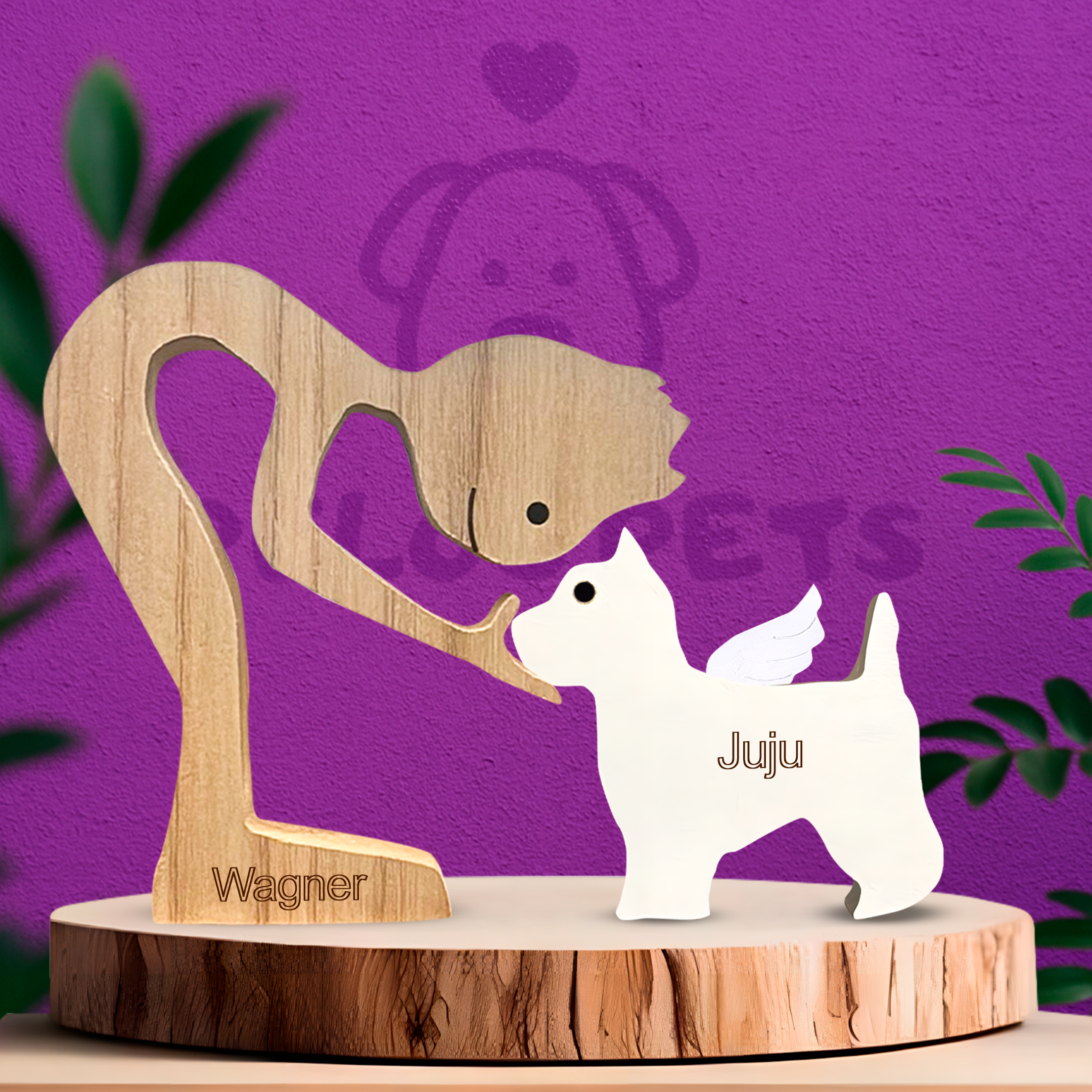 Escultura em Madeira West highland white terrier