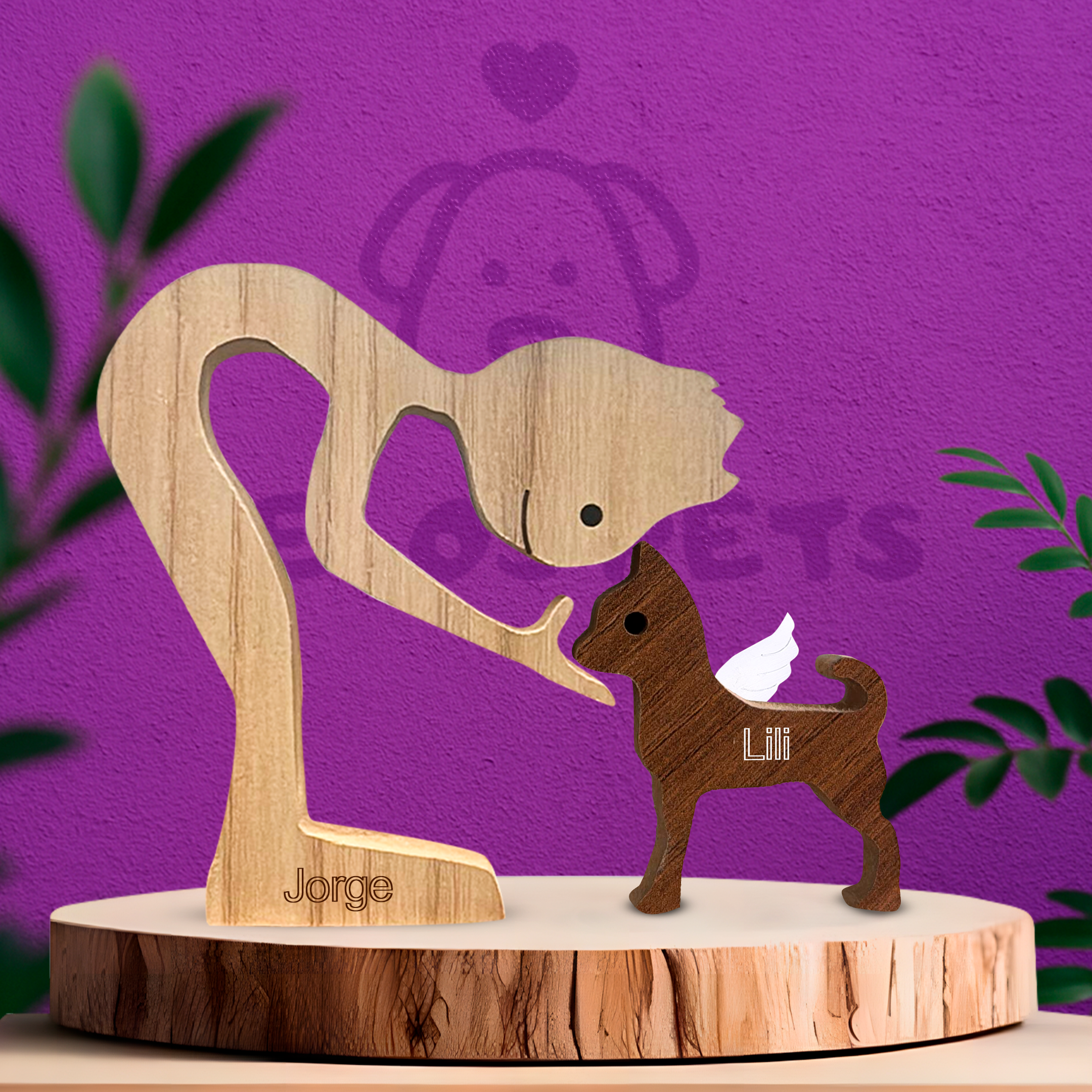 Escultura em Madeira Pinscher