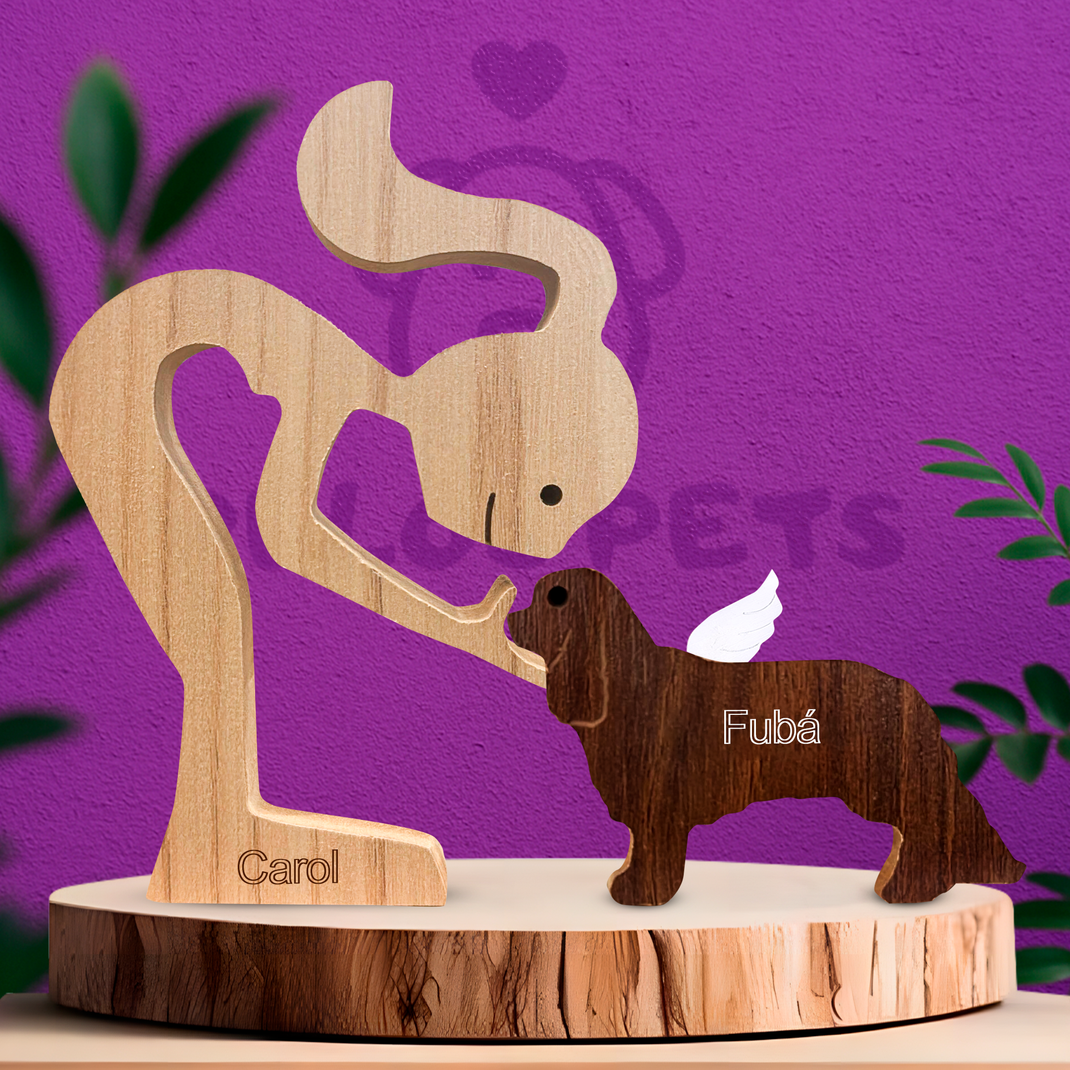 Escultura em Madeira Cavalier King Charles Spaniel