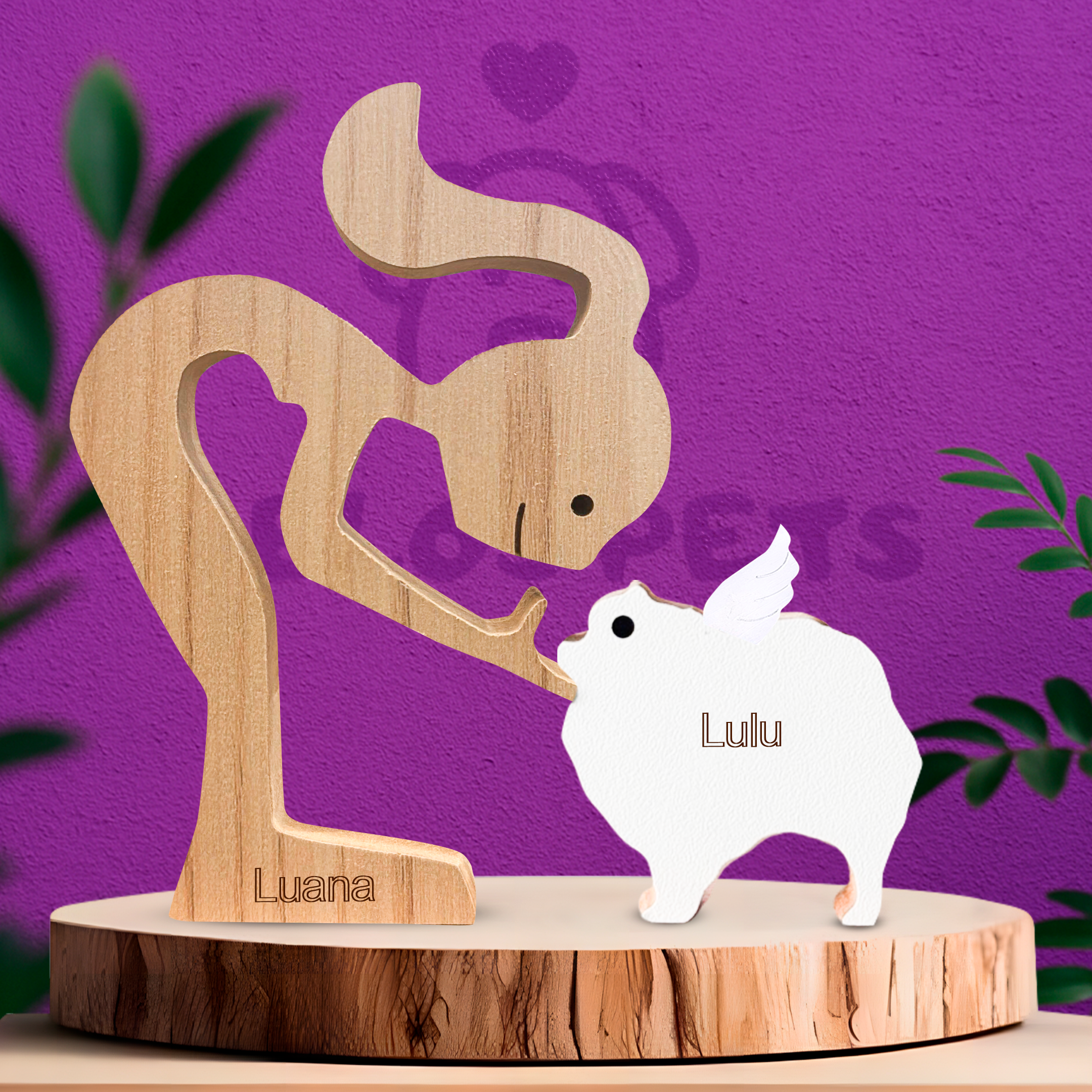 Escultura em Madeira Lulu da Pomerânia
