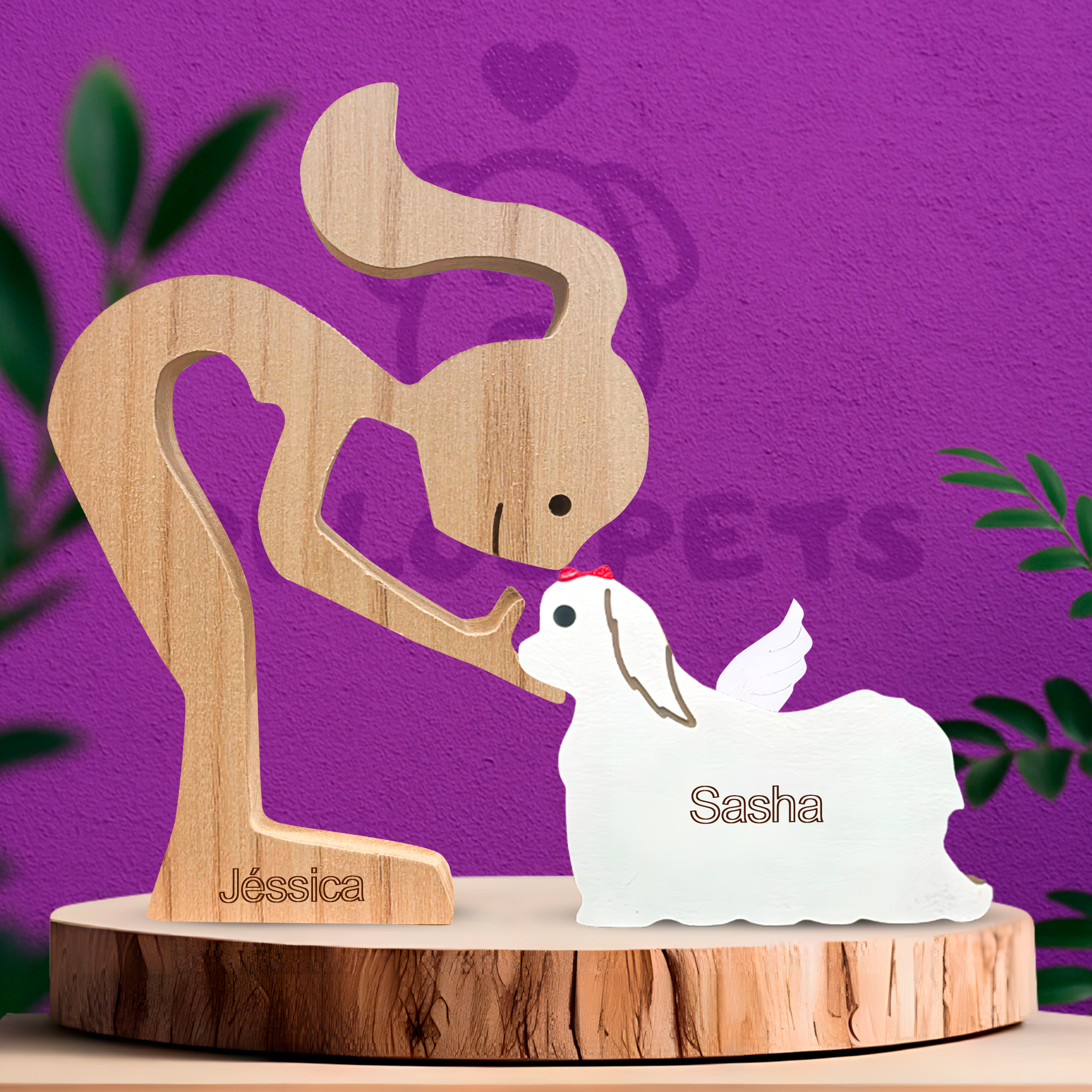 Escultura em Madeira Lhasa Apso