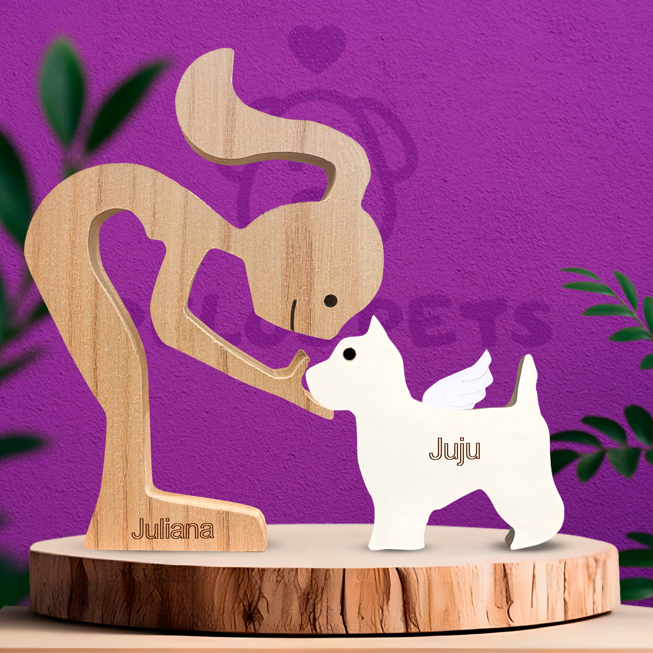 Escultura em Madeira West highland white terrier